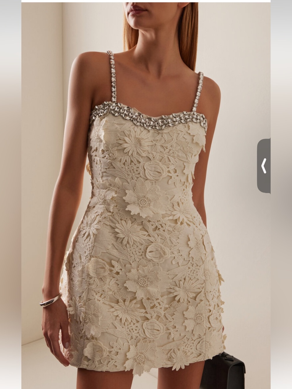 Leo Lin Sophia Embellished Lace Mini Dress